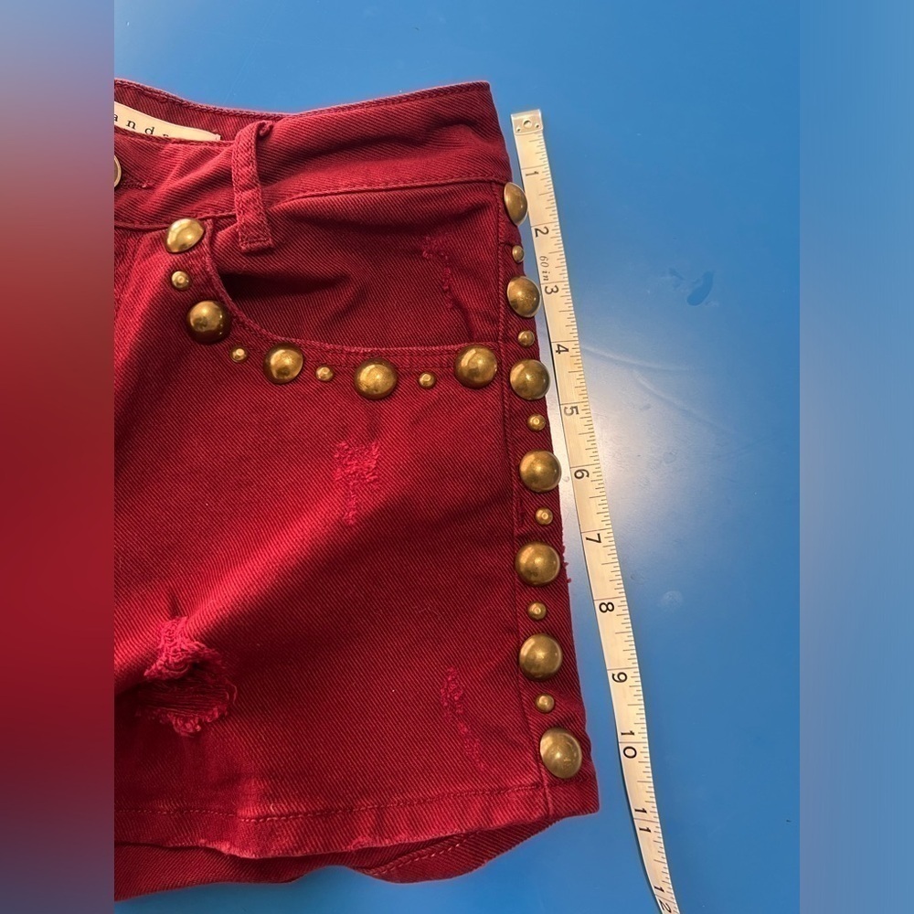 Sandro Pichi Studded High Waisted Shorts. Size 2/XS. Pristine Condition. - Picture 4 of 9